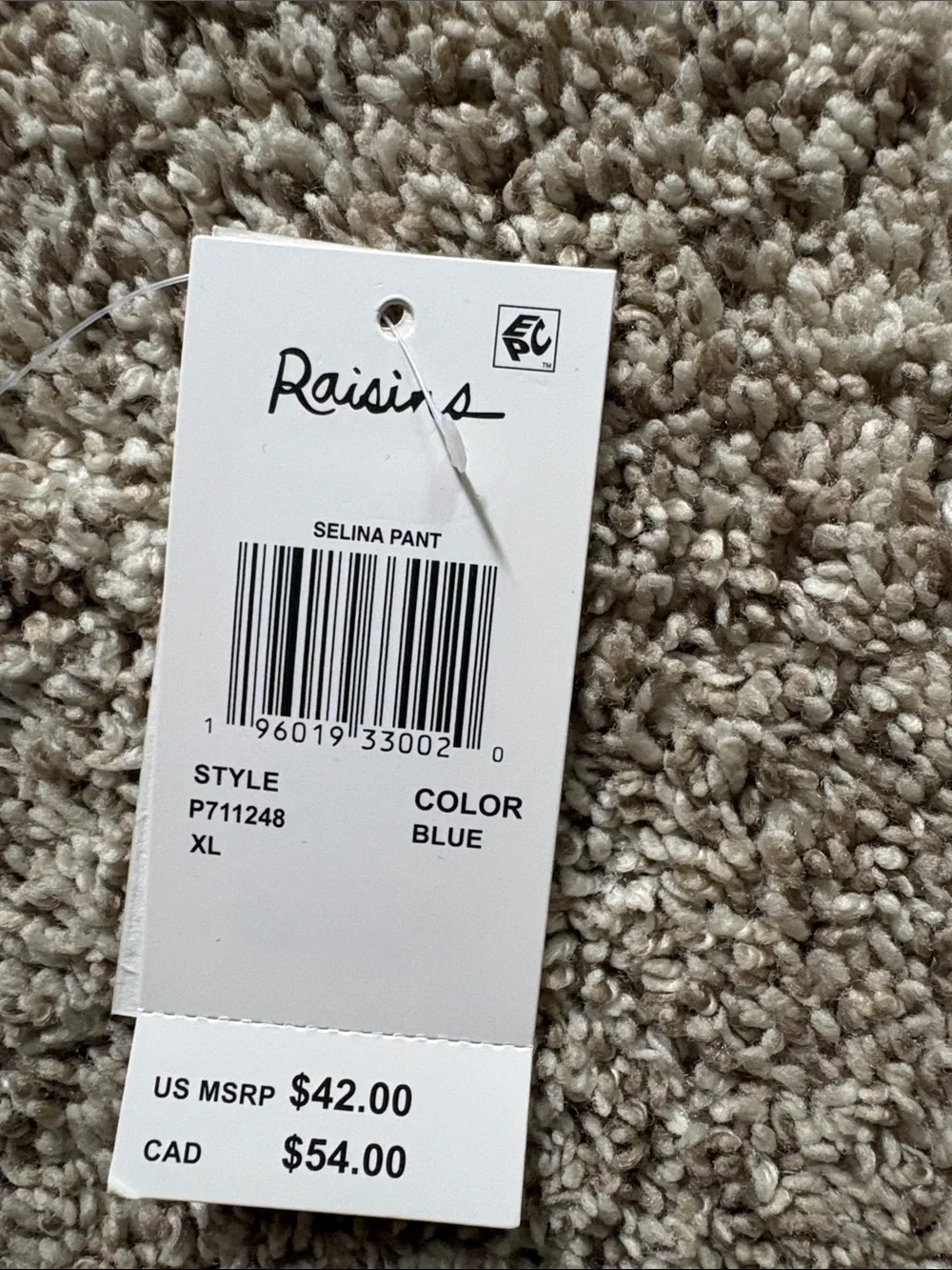 Raisins Blue & White V‑Front Bikini Bottom